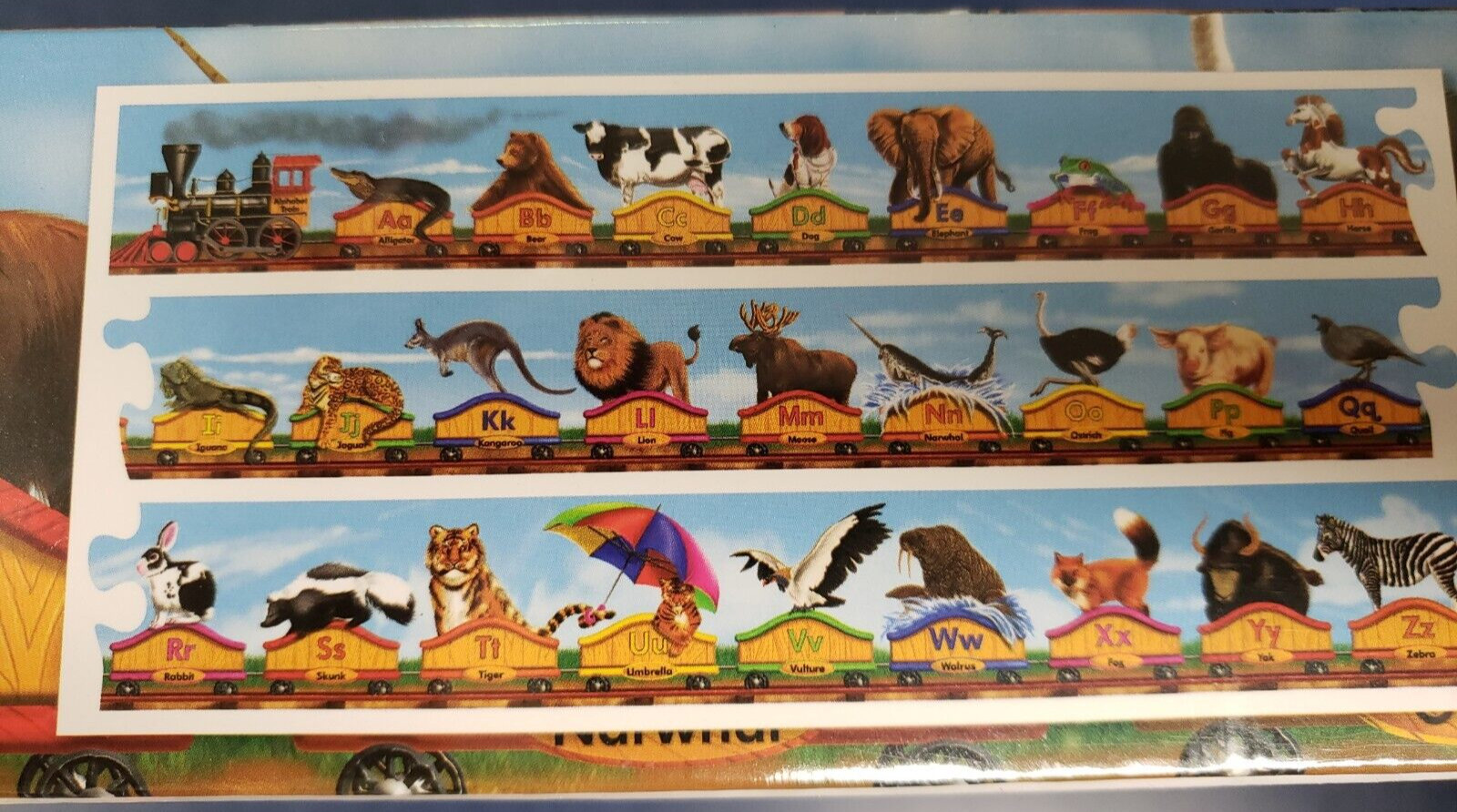 Melissa and Doug Alphabet Train Floor Puzzle Over 10 Feet Long 28 Pieces Ages 3+