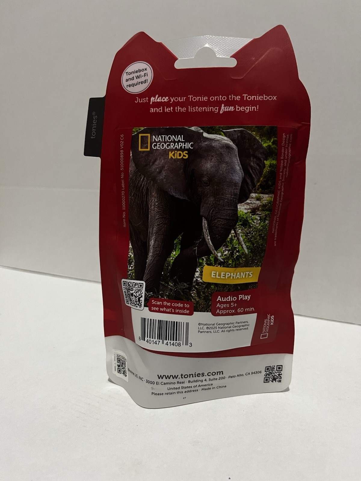 Tonies – National Geographic Kids Elephant Tonie – EDUCATIONAL – NEW