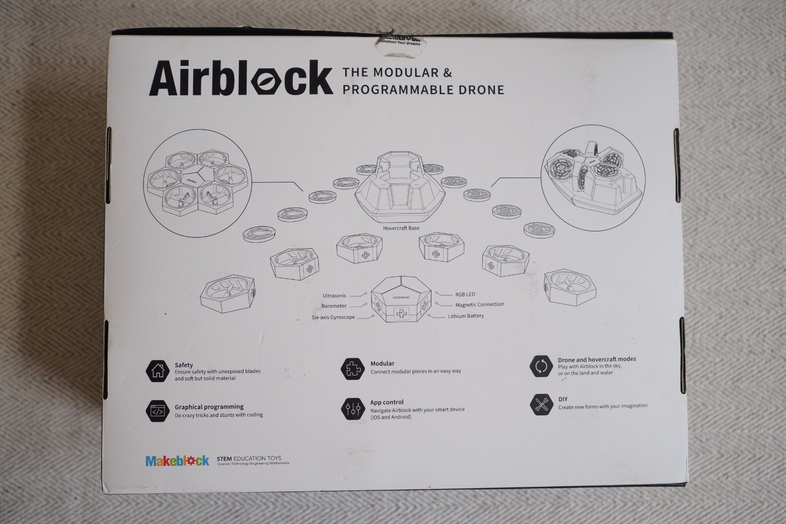 Makeblock Airblock Modular Programmable Drone Aircraft Hovercraft STEM Education