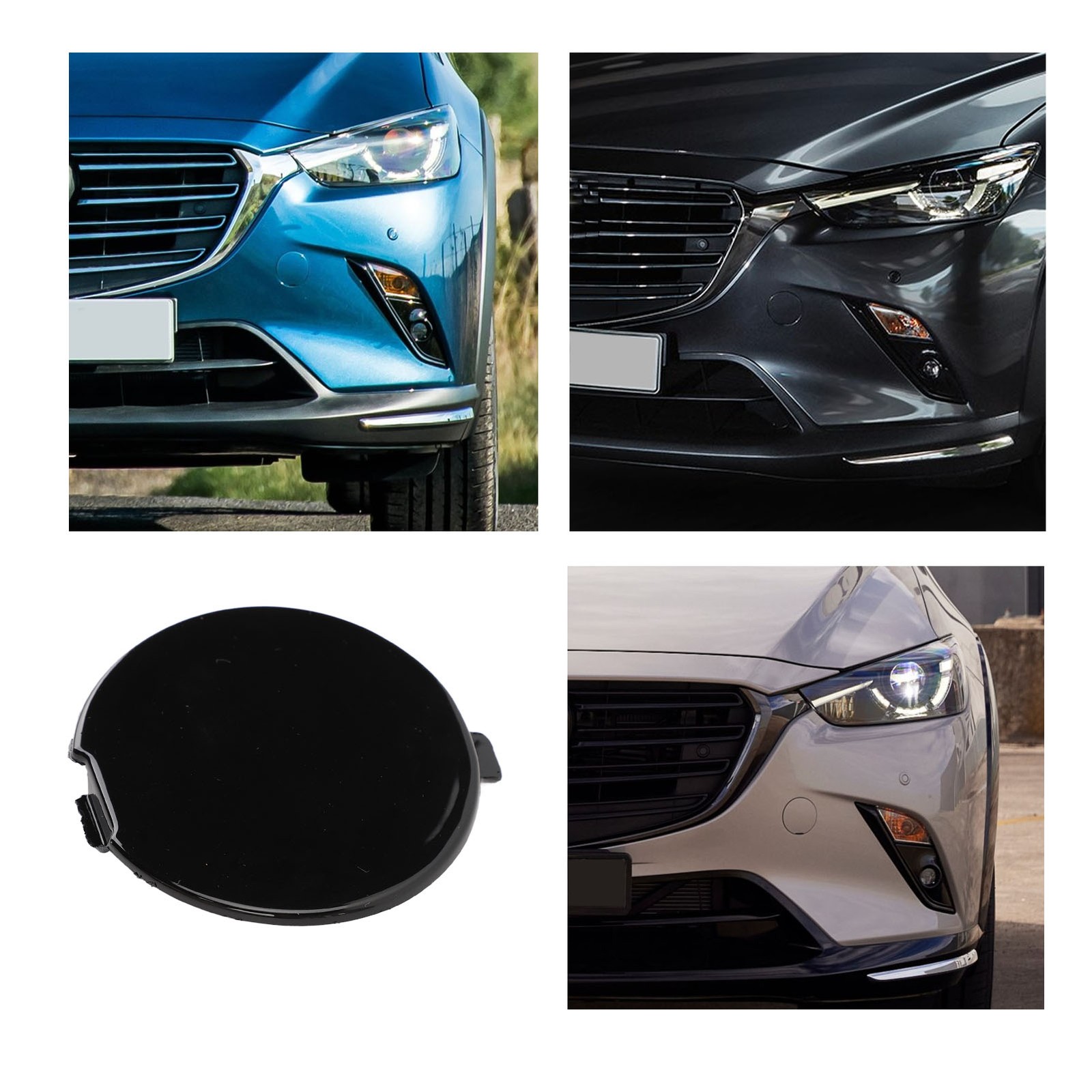 Front Bumper Tow Hook Eye Cover Front Bumper Towing Hook Eye Cap Left Side ZCYG