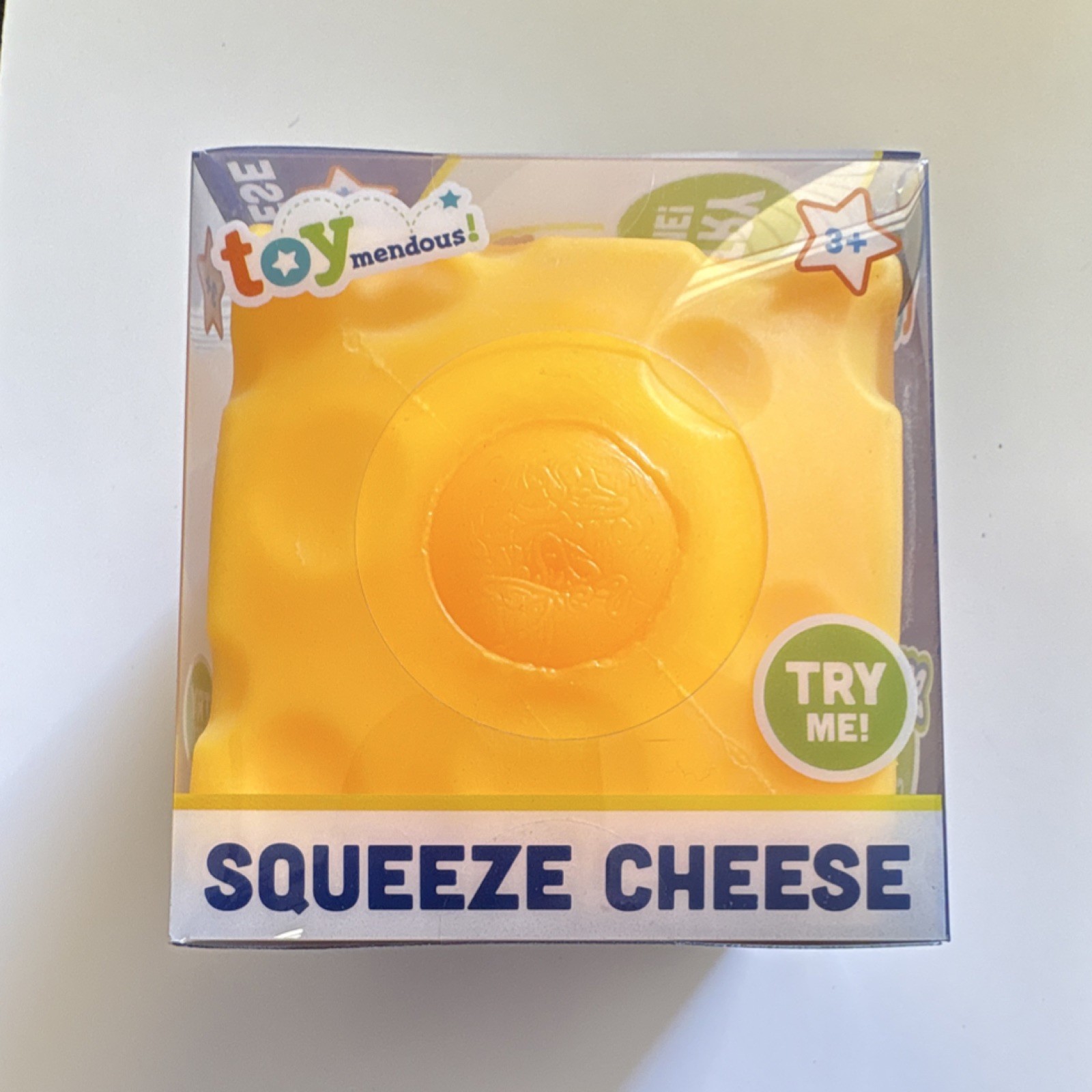 Toymendous Squeeze Cheese Tactile Squeeze Toy Yellow SQUEEZE CHEESE Age 3+