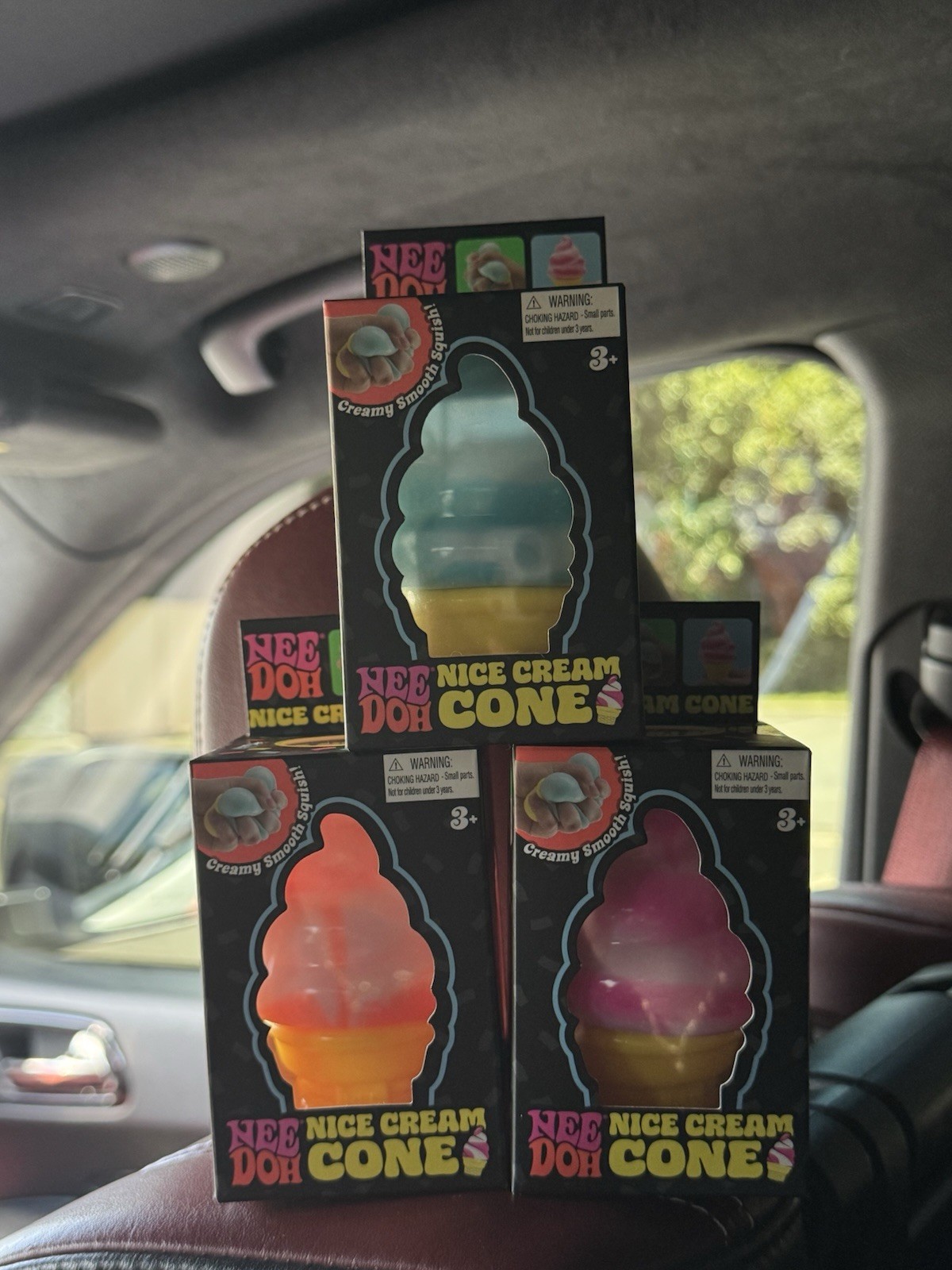 NeeDoh Nice Cream Cone Tactile Squish Squeeze Toy, Authentic Sychylling & Rare