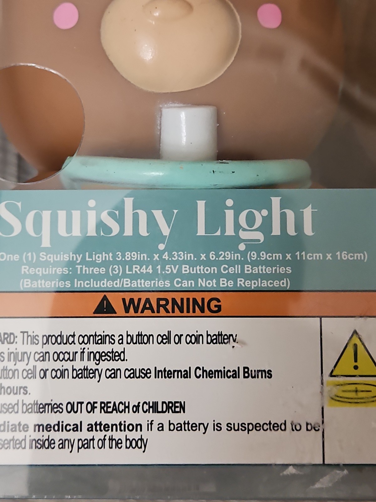 Squishy Teddy Boba Bear Color Changing Light, New