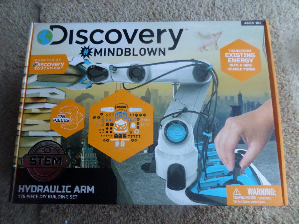 Discovery # Mindblown Kids 176 Piece Hydraulic 6 Lever Control Robotic Arm Toy
