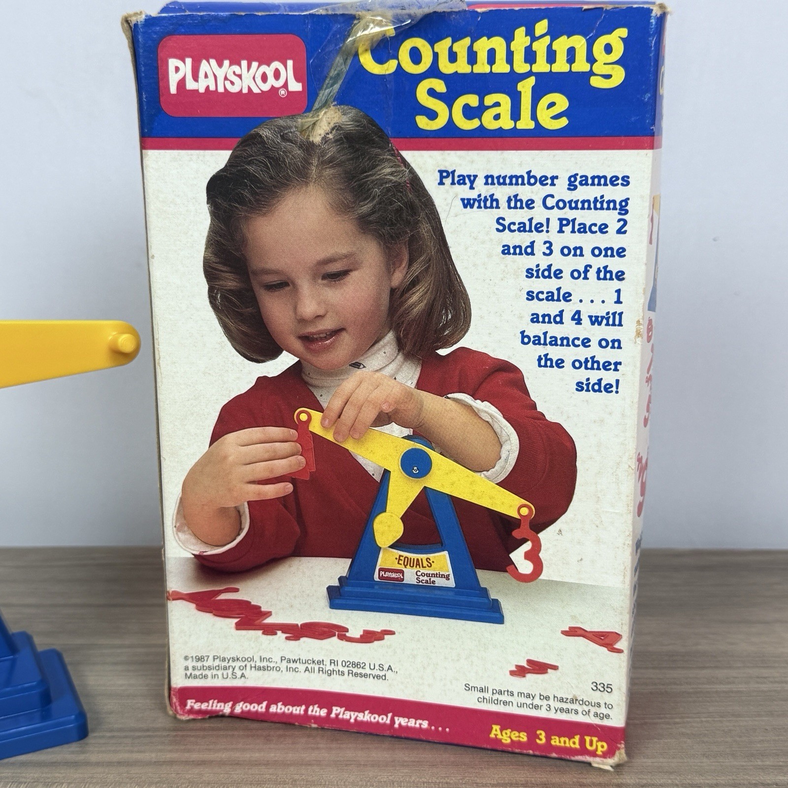 VTG 1987 Playskool Counting Scale Adding & Subtracting Box & 13 Numbers VIDEO!