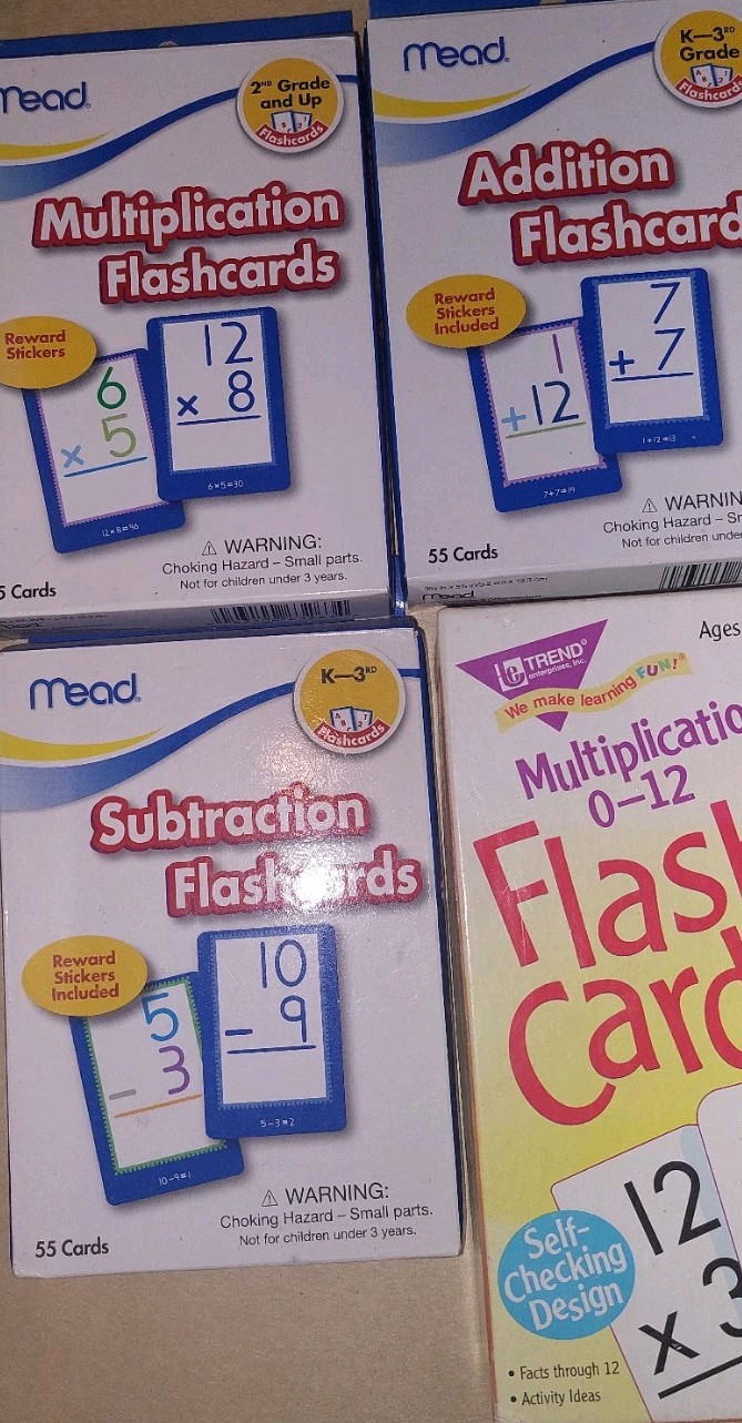 LOT OF 13 EDUCATIONAL FLASH CARDS AND KIDS GAMES!!!!