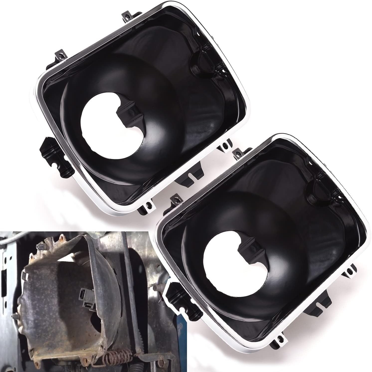 42437 Headlight Bucket Kit, 5X7 Headlight Support Bracket Mounting Kit Compatibl