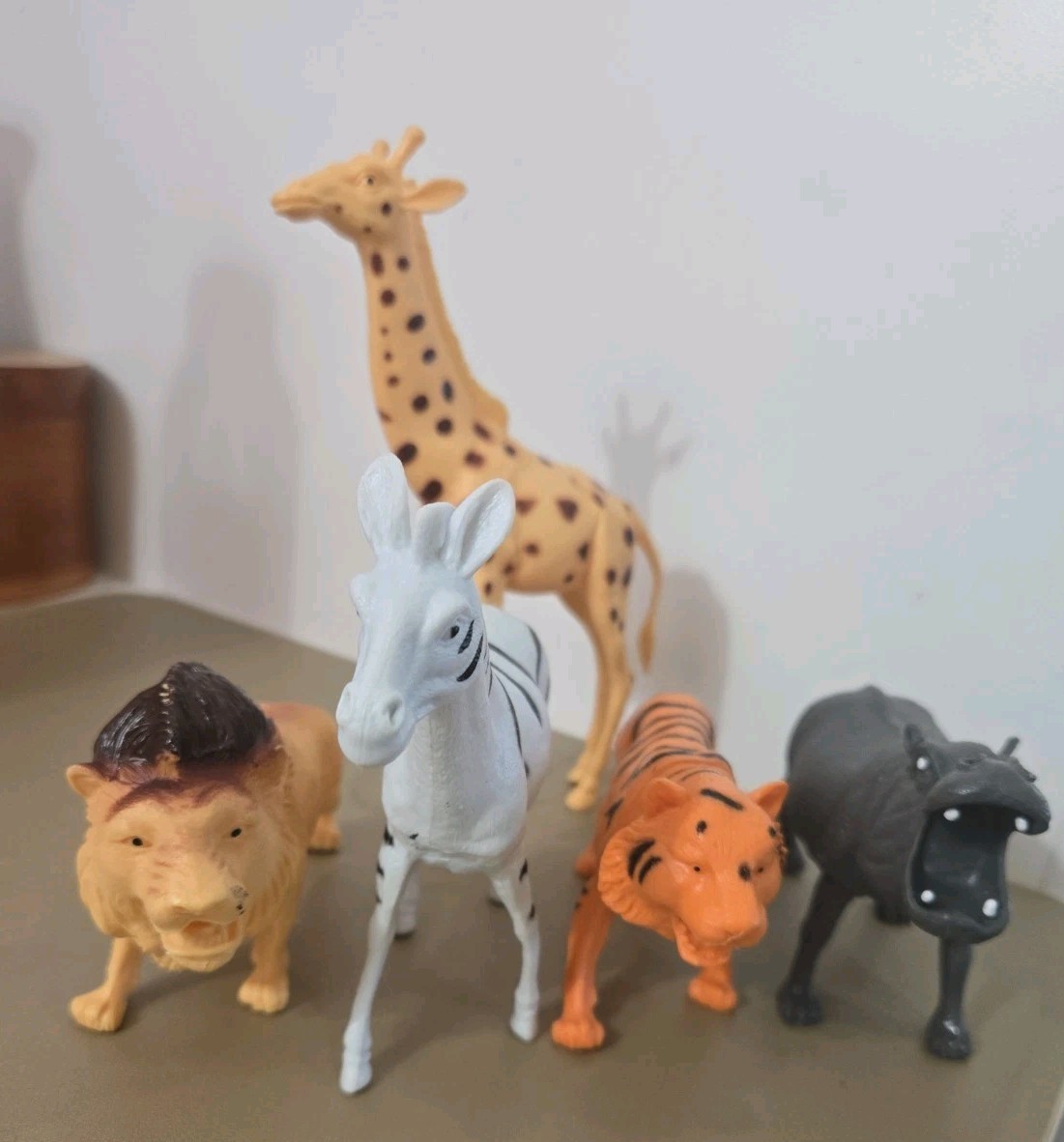 VTG Greenbrier International Safari Zoo Animals Plastic Lot Of 5 Giraffe Hippo
