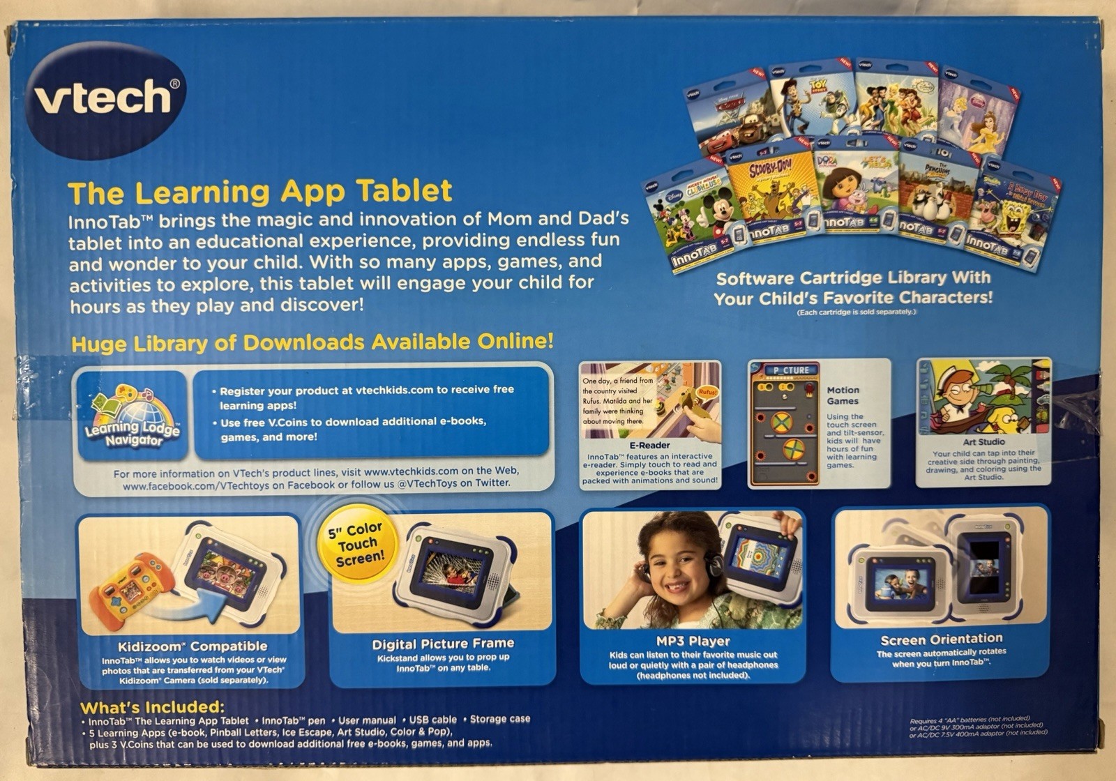 +NEW+ Vtech Innotab Learning App Tablet Blue With Storage Case Bundle SEALED 🔥