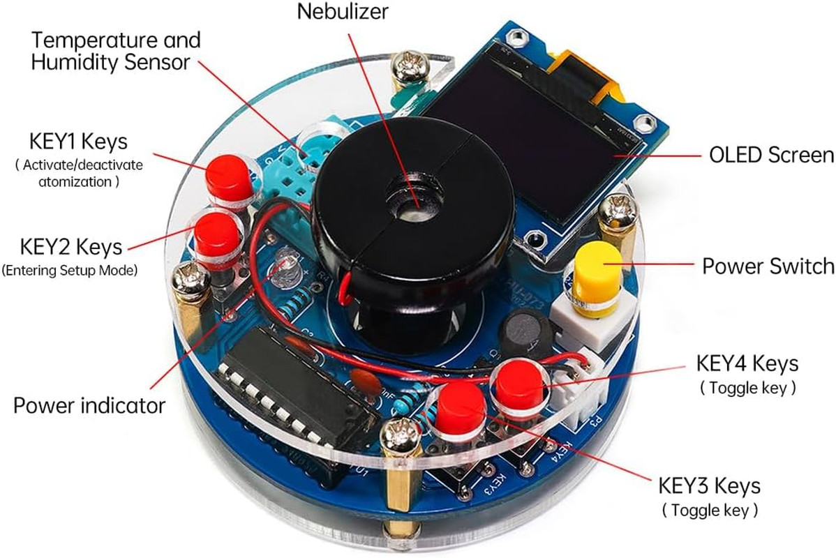 STEM Electronic DIY Kit Humidifier Soldering Project Kit Temperature OLED Displ