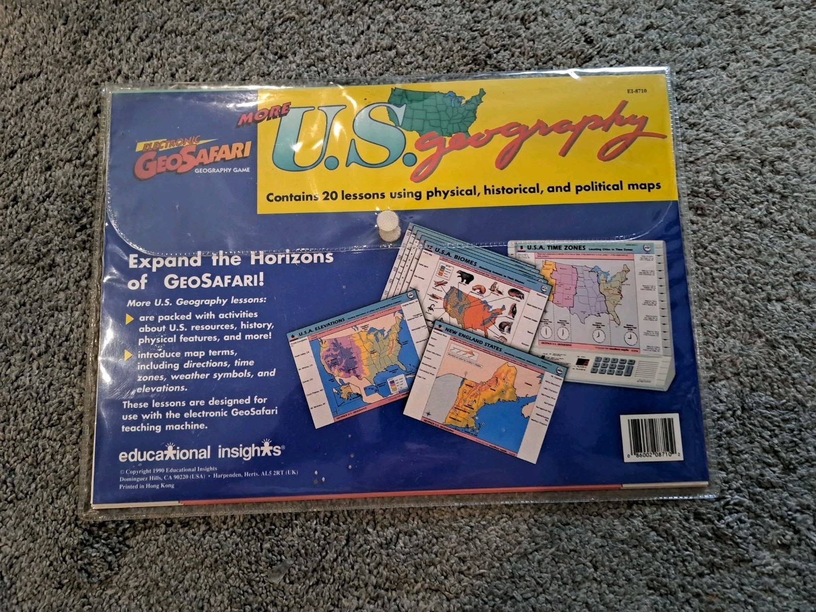 Electronic Geosafari More U. S. Geography Cards 20 Lesson Cards Game