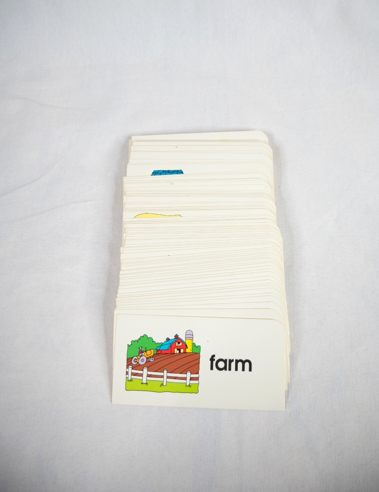 Vintage Basic Picture Words Flash Cards 96 Cards 5 AND UP TREND enterprise 1987