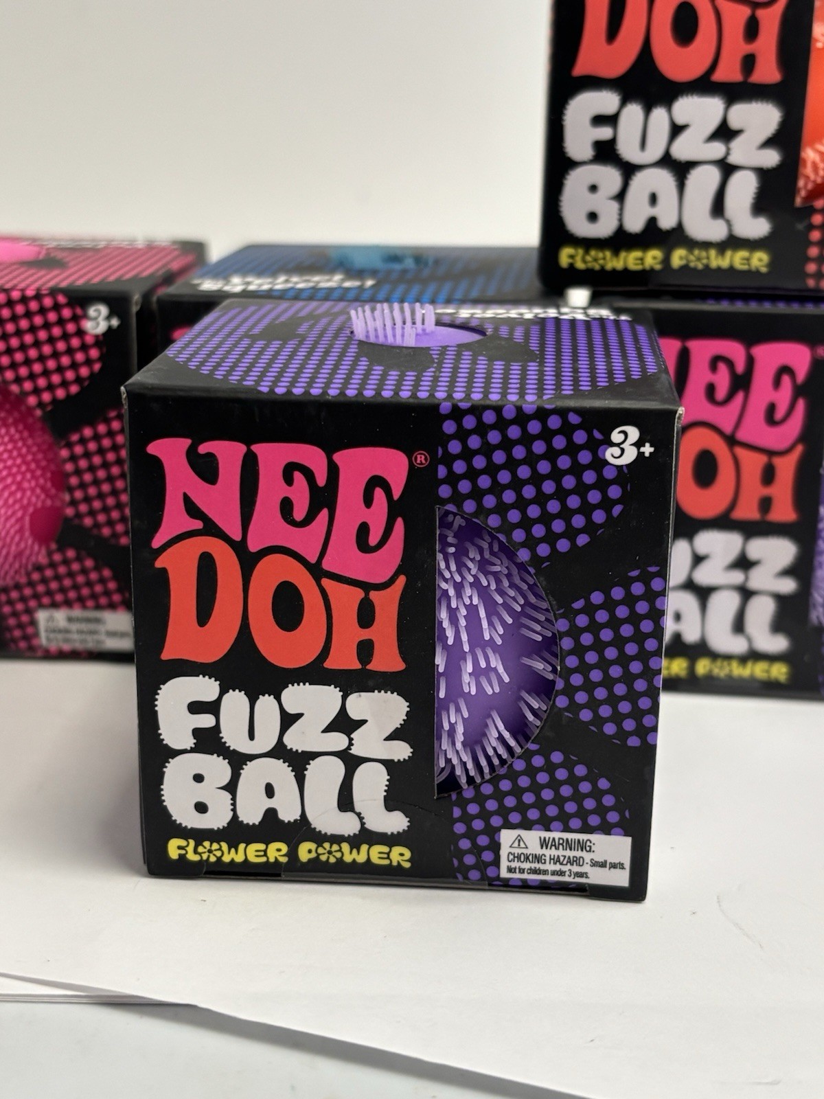 Nee Doh Needoh FUZZ BALL The Velvet Squeeze Fuzzball Lot Of 5 BRAND NEW Squishy