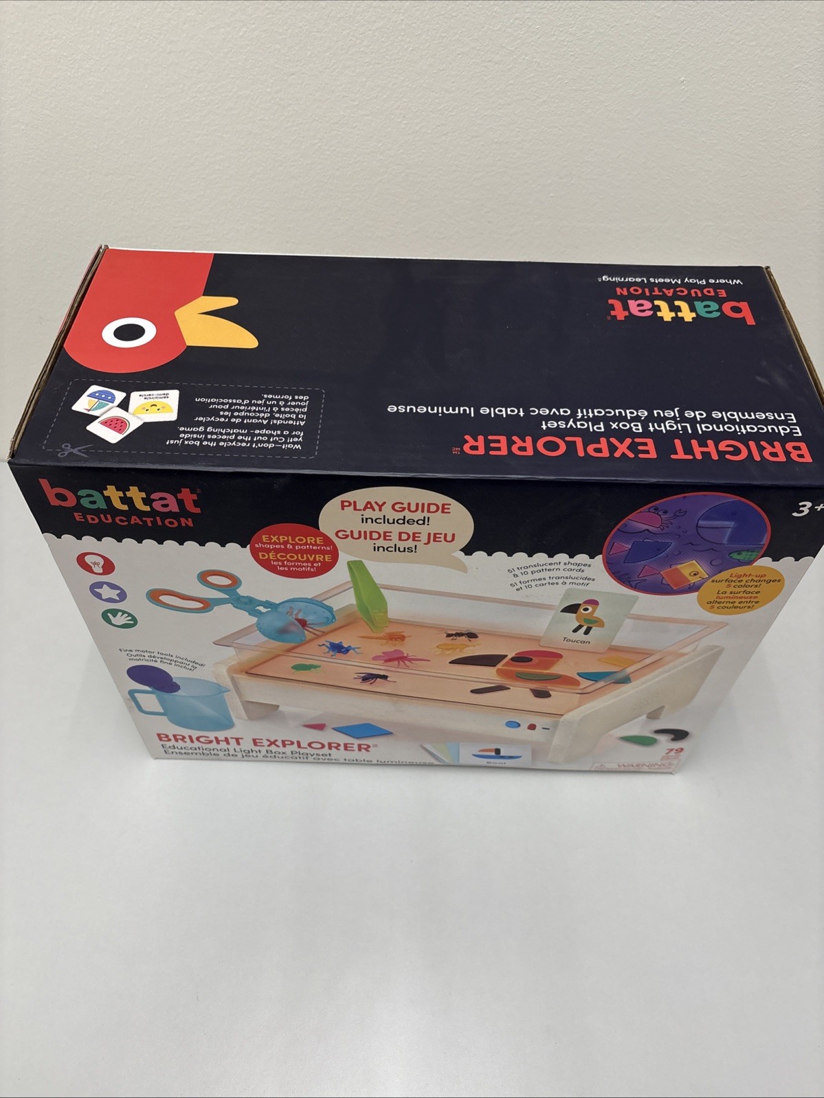 battat Bright Explorer Educational Color-Changing Light Box 79-Pc Playset G41