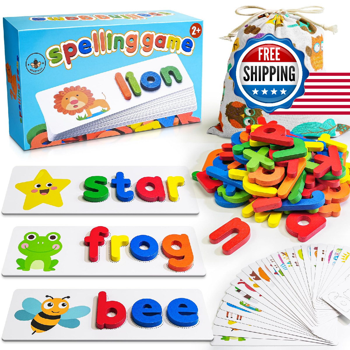 Beestech Alphabet Abc Learning Educational Toys For 3 4 5 Years Old Boys Girls