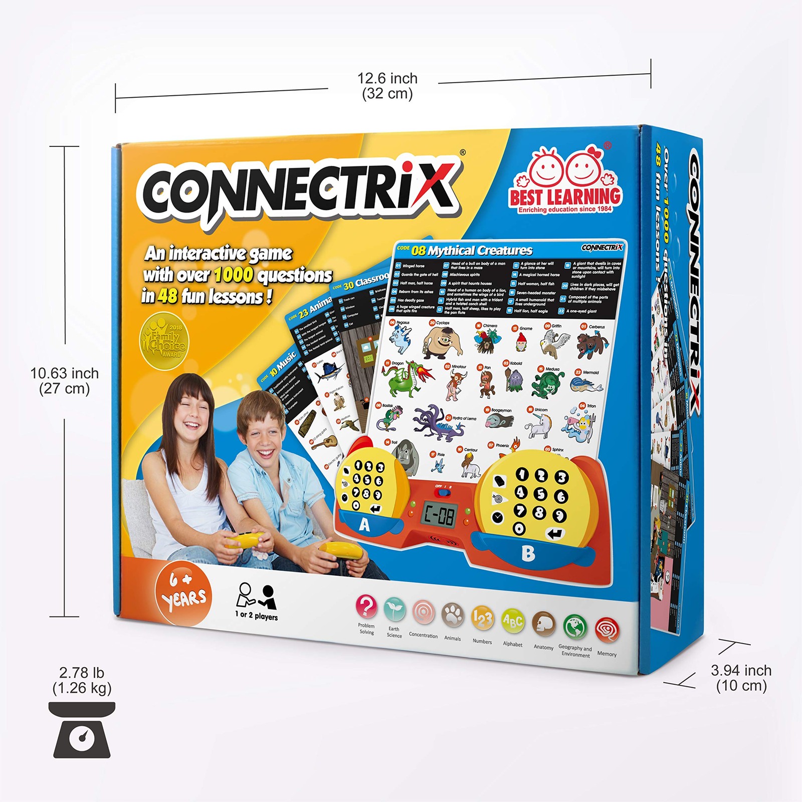 Connectrix – Educational Matching Game for Ages 6 Years and up, 1 to 2 Player…