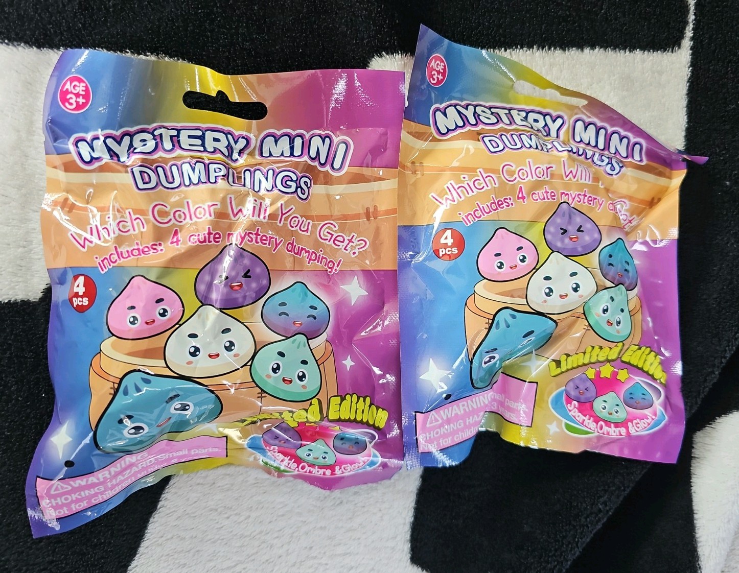 Mini mystery dumpling 4 pack NEW! 2 Limited Edition sealed bags