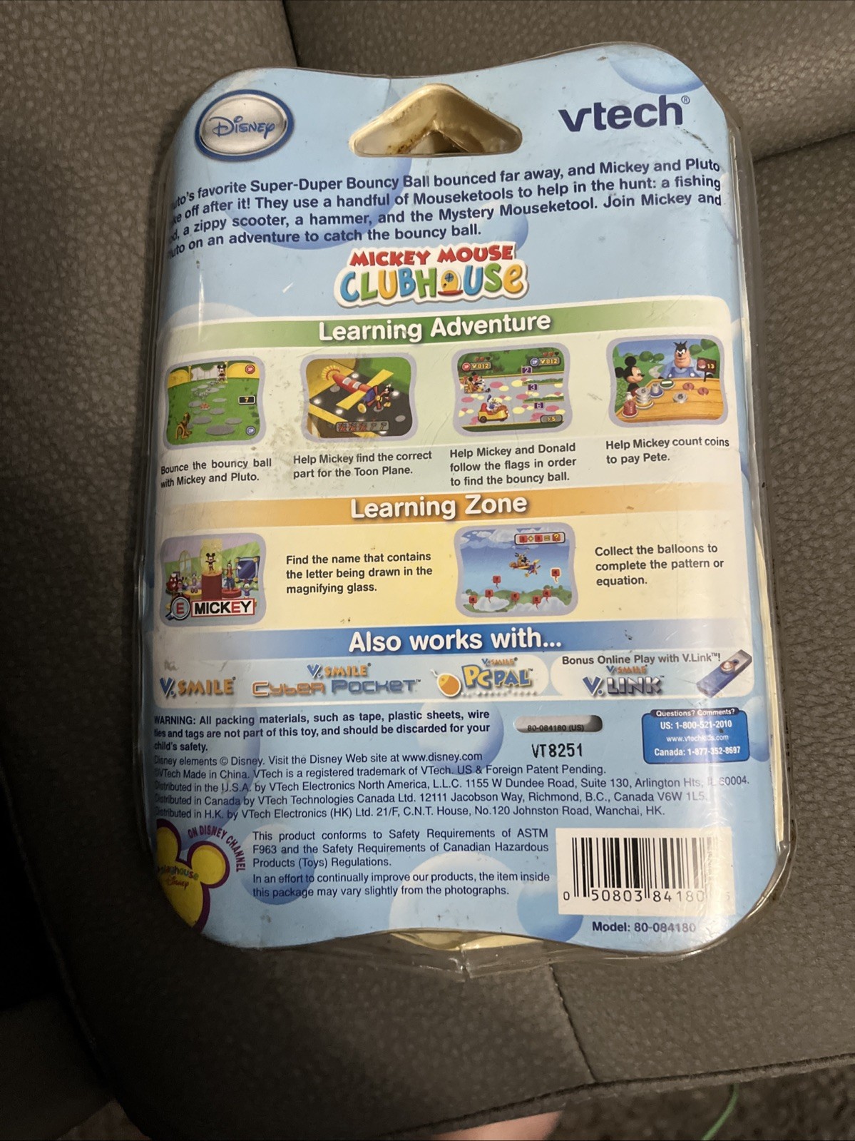 VTech V.Smile Motion Disney Mickey Mouse Clubhouse Game Cartridge SEALED *READ*