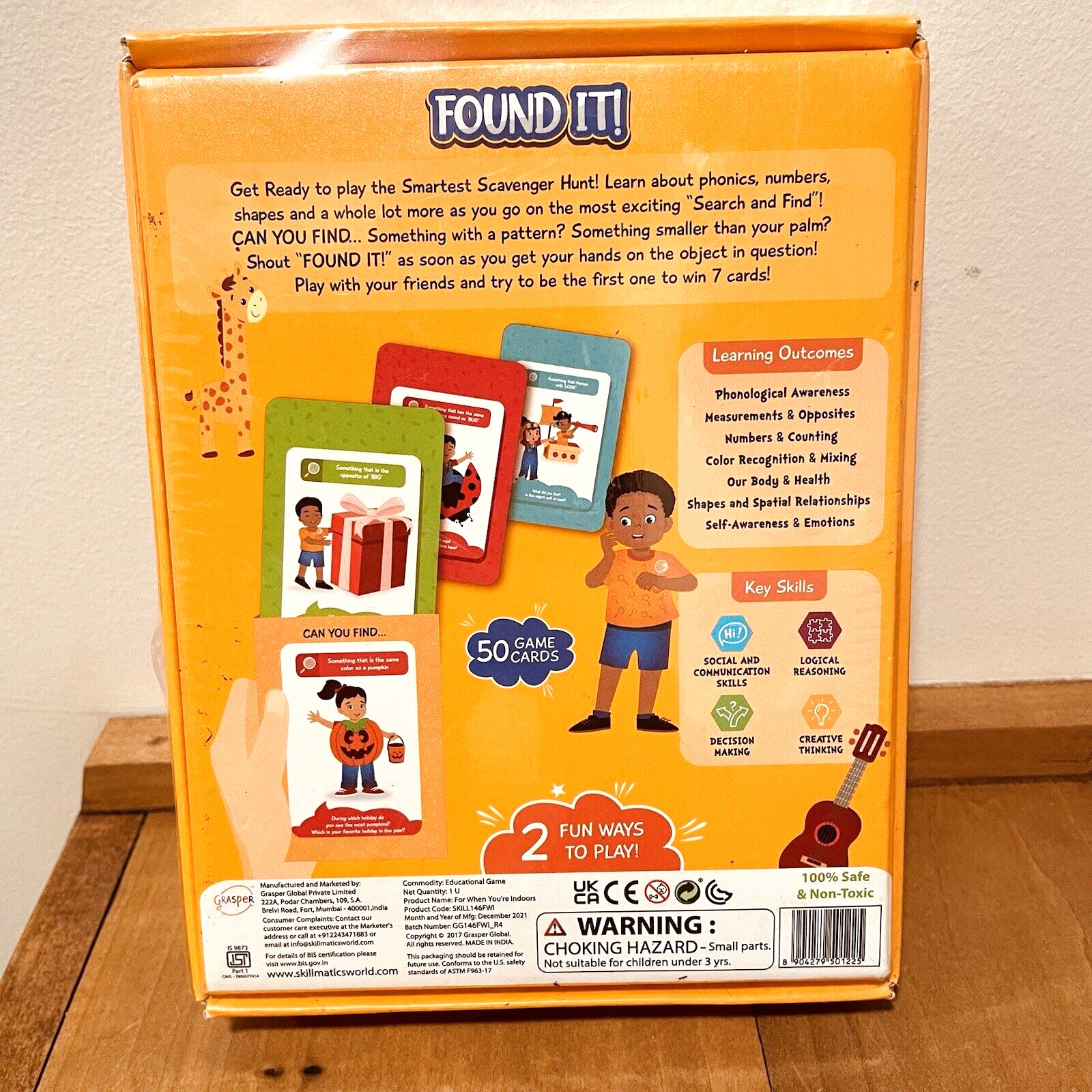 Found It Scavenger Hunt Game Indoor Skillmatics Kids Ages 4–7 NEW Sealed