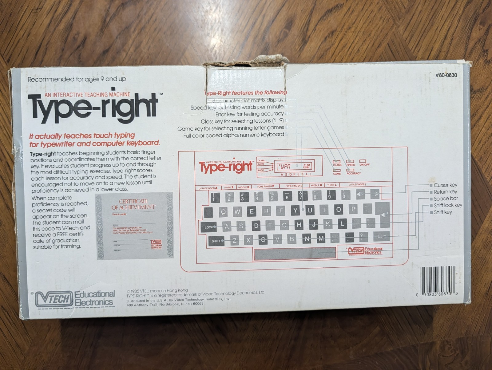 VTG VTech Type-right Typing Game Interactive Teaching Practice Machine 1985 Work