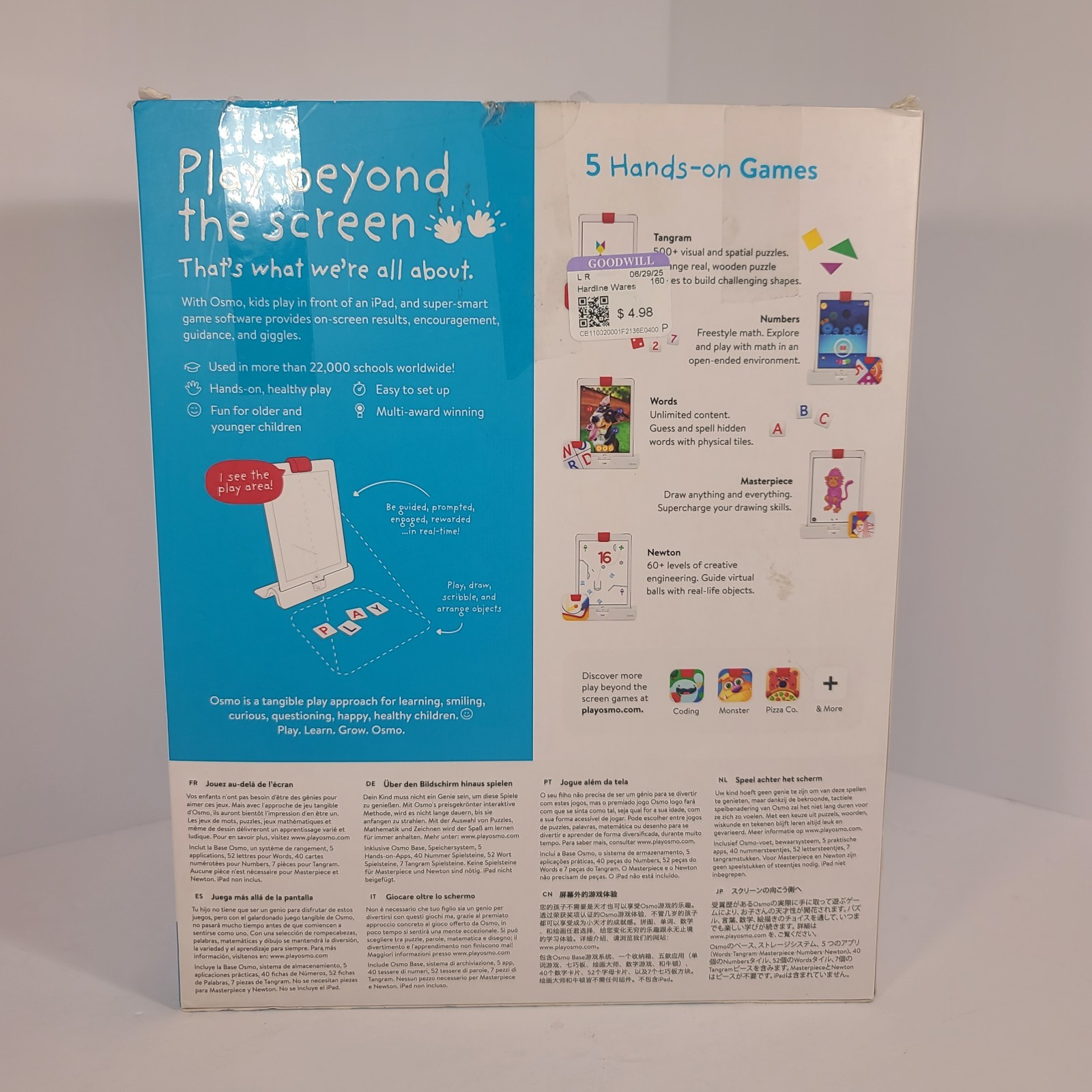 Osmo Genius Kit Gaming Kids Education System for iPad STEM (5) Lessons Complete