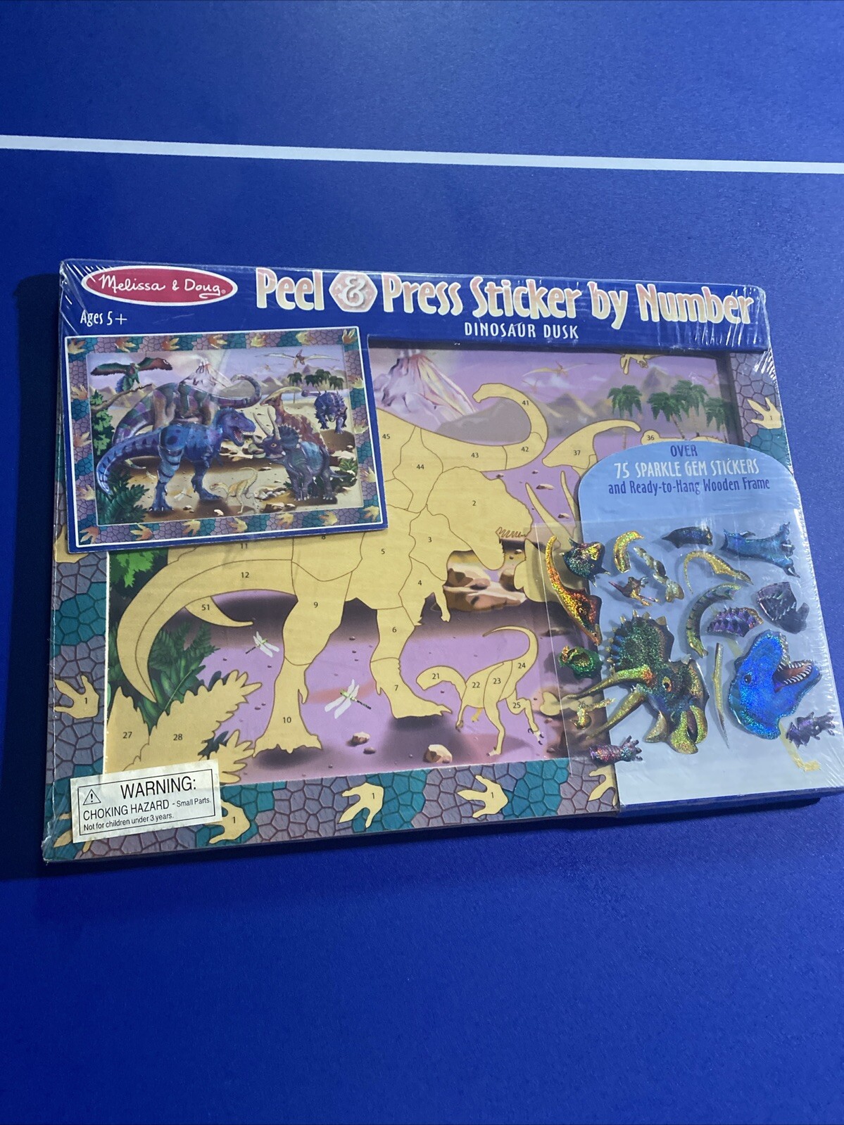 melissa & doug peel & press sticker by number dinosaur dusk 4007 NEW