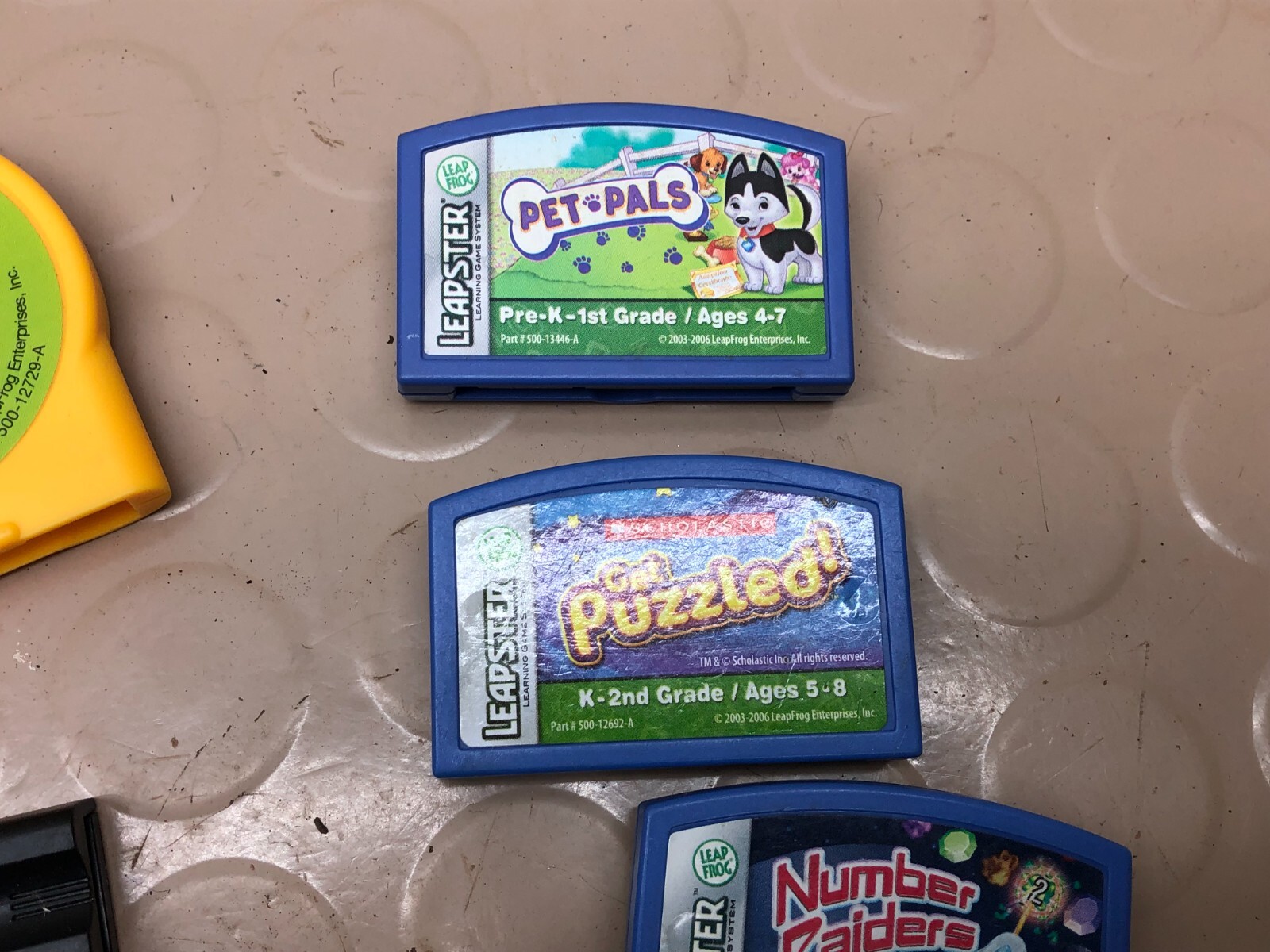 Leap Frog Click Start – Leapster – Mobigo Quiz Wiz + Misc Cartridges Lot a
