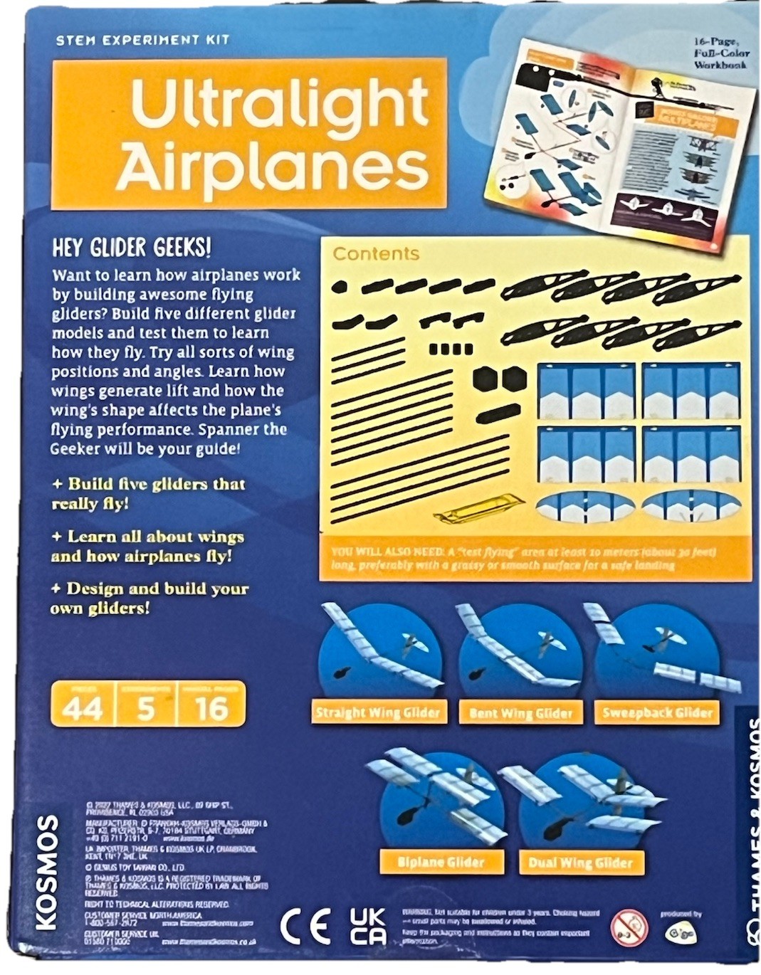 Thames & Kosmos Ultralight Airplanes STEM Experiment Kit | Build 5 Gliders 2022