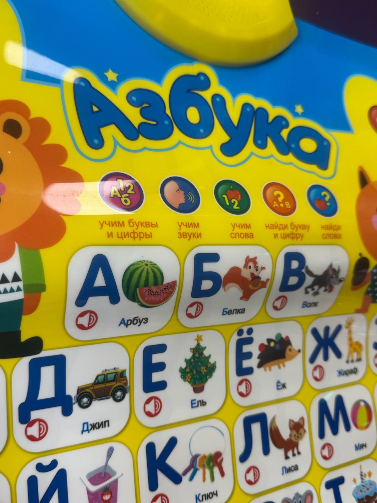 Russian Alphabet Talking Poster 23×16.5″ Говорящий Плакат Русский Алфавит Азбука