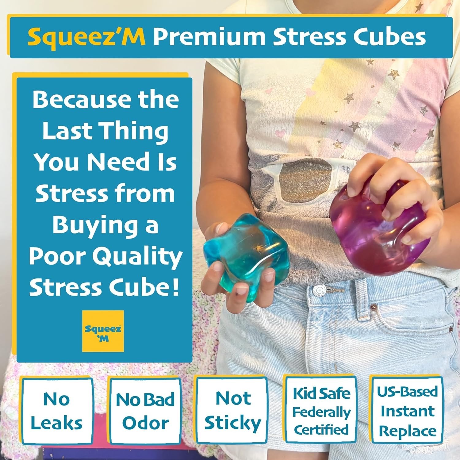 Nice Berg – Giant Nice Cube – Sensory Squeeze Toy with a Super Solid Squish – A