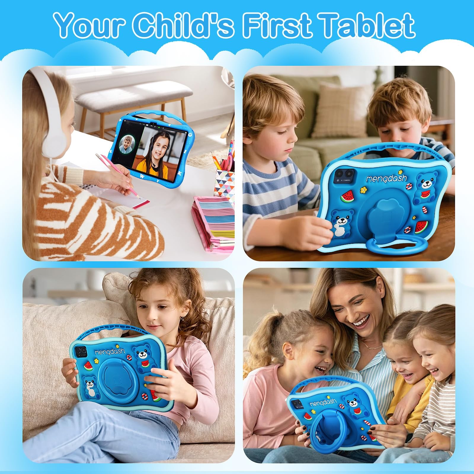 , 10.1 inch for 3-10, Educational Learning Android 14, 8（4+4） GB RAM+64GB ROM…