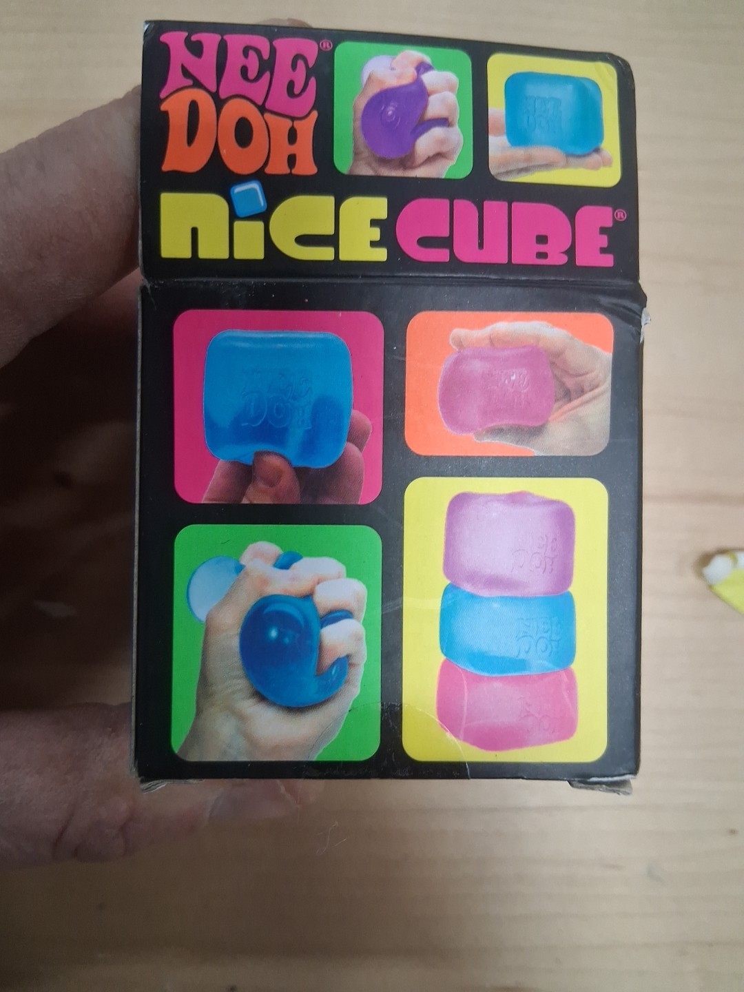 NeeDoh Nice Cube Satisfying Square Shape Sensory Toy for Children blue