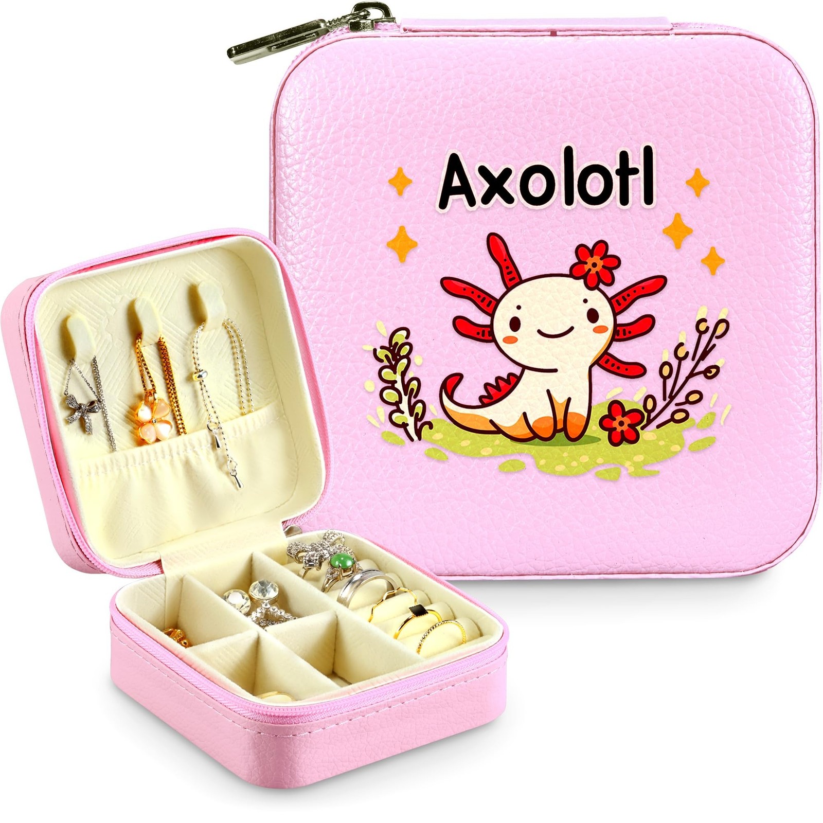 Jewelry Box, Axolotl Gifts For Teens Teenage Girls Kids Age 6 7 8 9 10 11 12,…