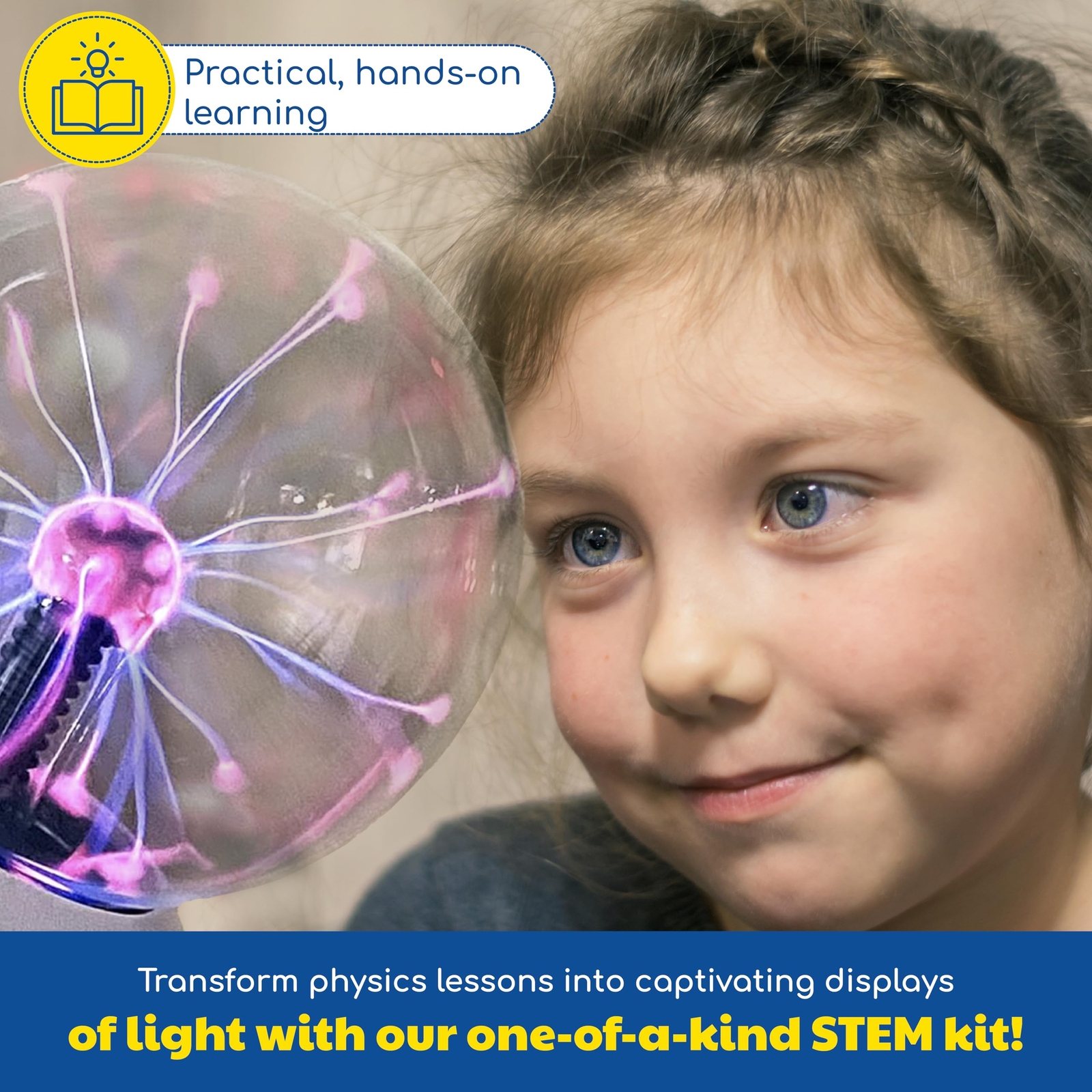 Plasma Ball Science Kit Electric Light Show Sound Activated USB Powered Display