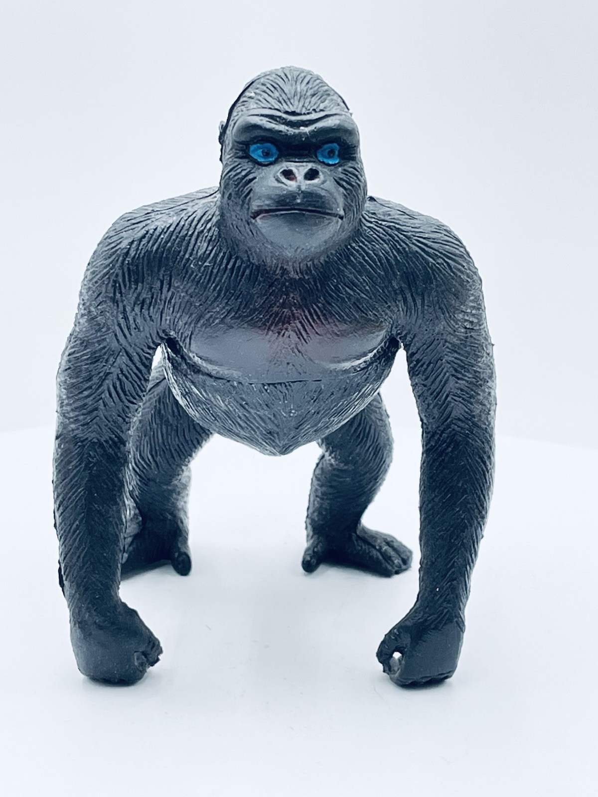 VTG 1987 Rubber Hard Plastic GORILLA APE Toy Figure Zoo Wild Animal Safari