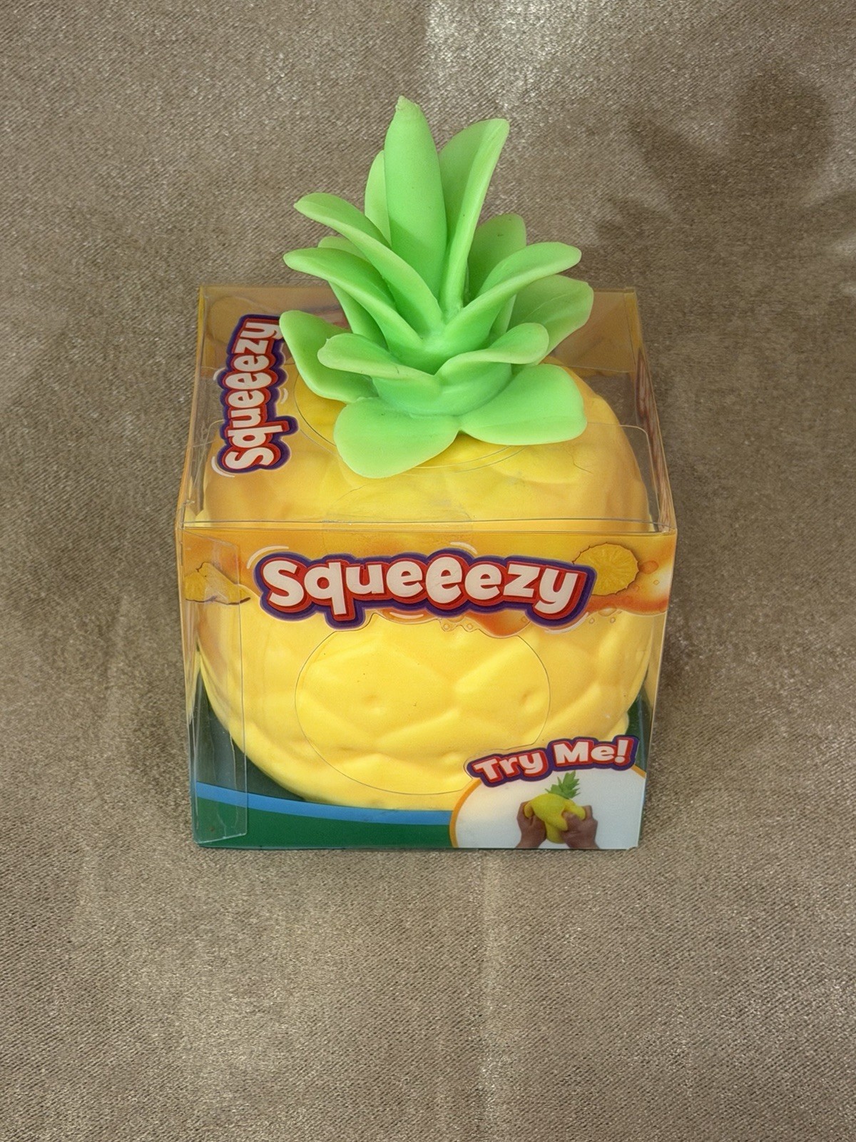 New And Sealed Sunny Days Squeeezy Pineapple Squeeze/Stretch/Fidget/Stress Toy