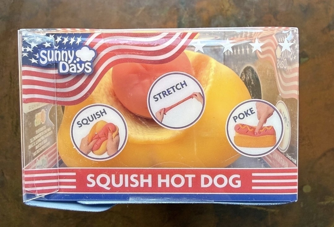 New Squishy Hot Dog Squeezy Fidget Toy Sunny Days 2 In 1 Hotdog Stress Cool
