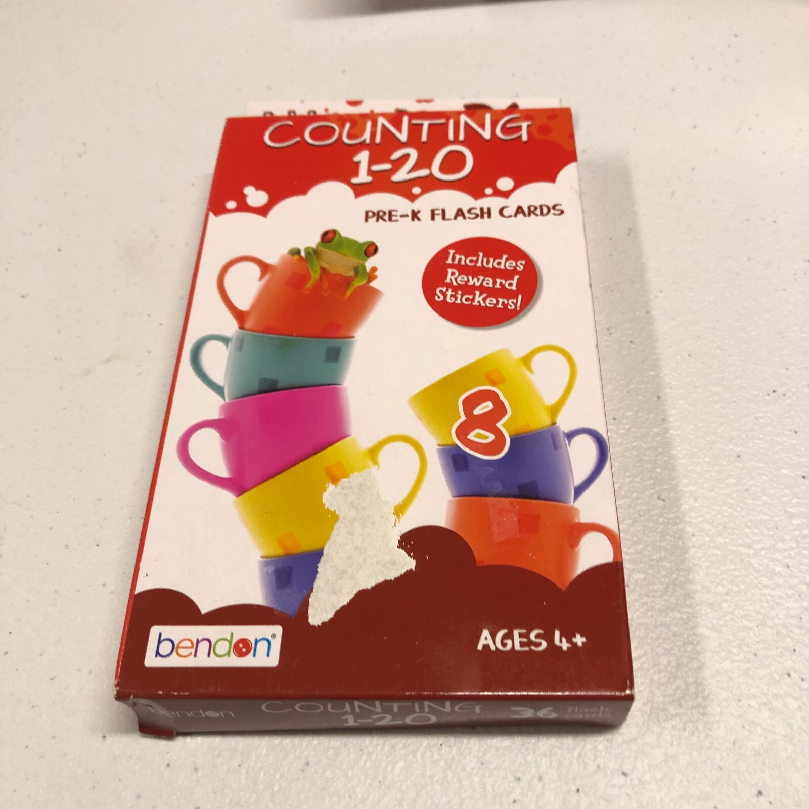 Benton Counting 1-20 Pre-K Flash Cards Includes Reward Stickers New