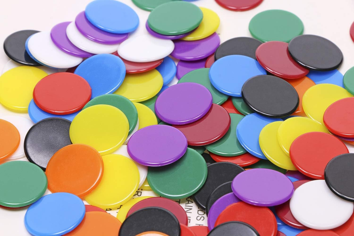 Shapenty 3/4Inch / 19Mm Small Plastic Learning Counters Disks Chip Counting Disc