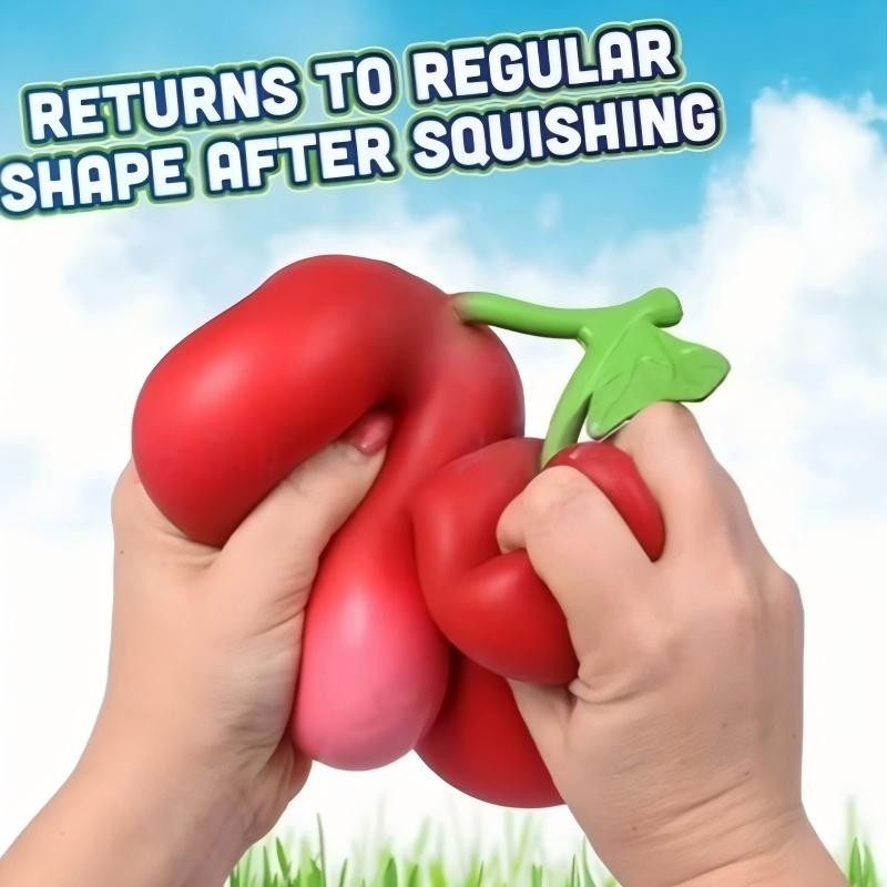 NEW Sunny Days Toymendous Cherries 5.5 in Squeezy Squishy Cherry Toy Rare Viral