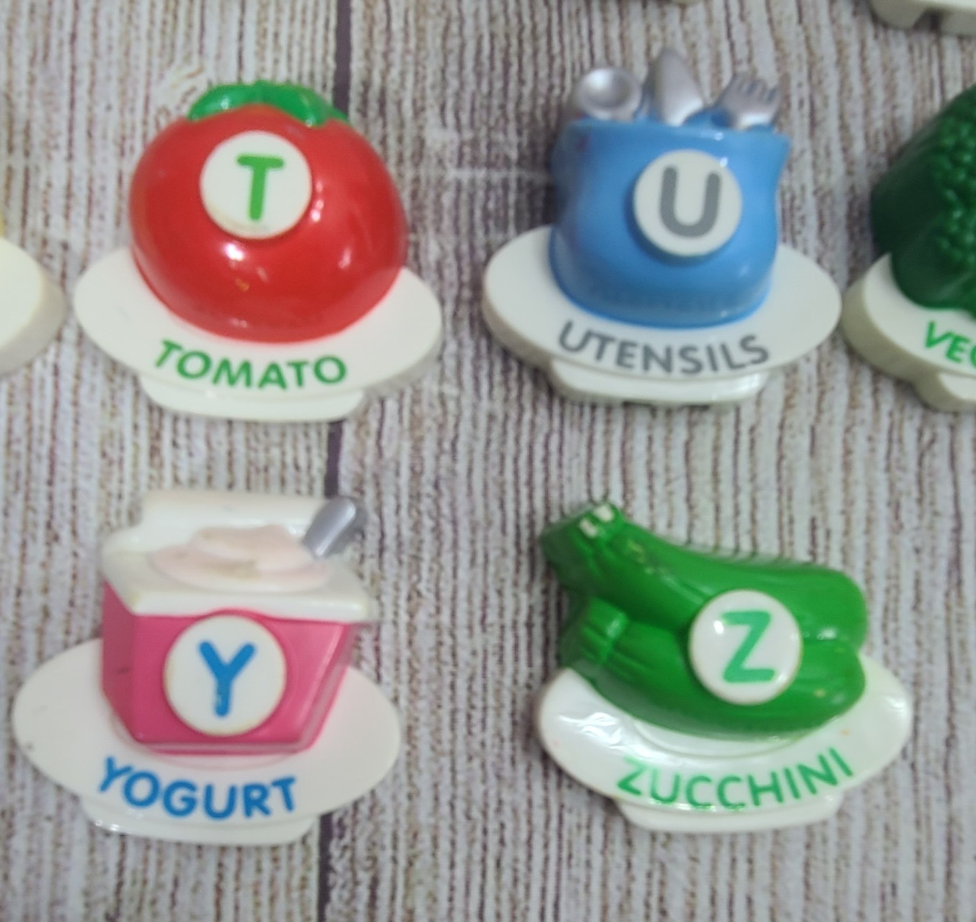 VTech ABC Food Fun Fridge Magnets Complete Replacement Set of 26 Phonics