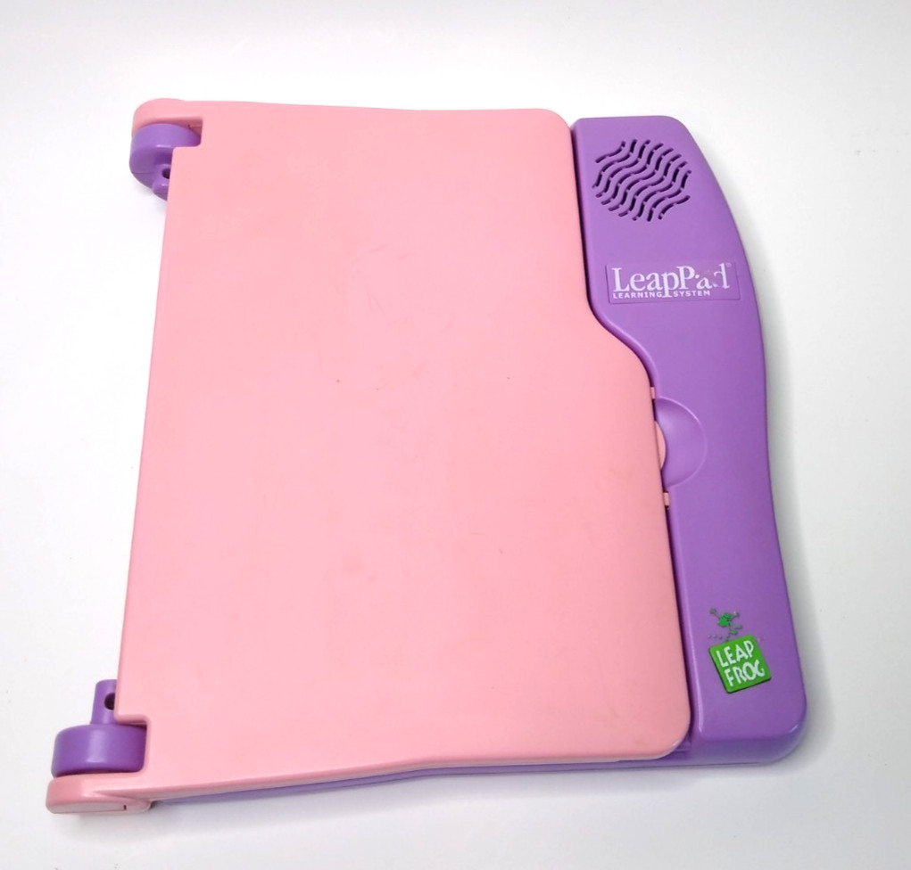 VTG Leap Frog Pink Pad Learning System Reader, 12 Cartridges, 11 Books, Backpack