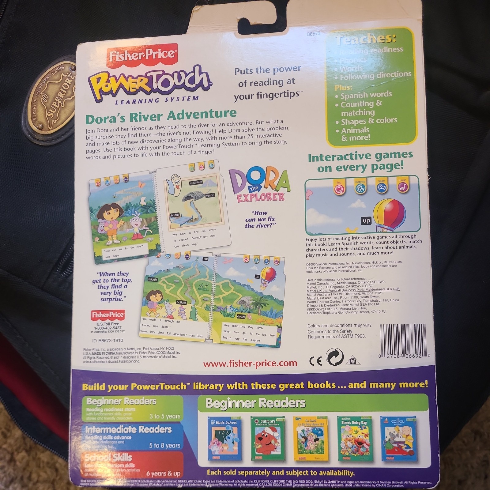 Fisher-Price Power Touch Book & Cartridge Dora’s RIVER ADVENTURE