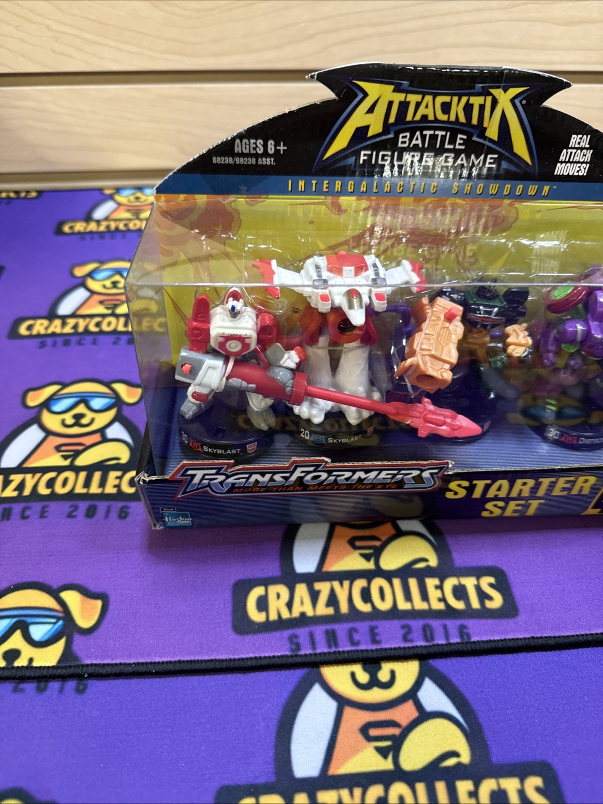 Transformers Attacktix Battle Game w/ Skyblast Overhaul Dirtboss Figures New