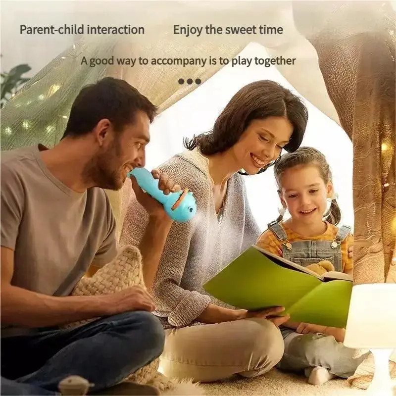 Children Cartoon Project Flashlight w/3 Slides Cognitive Story Learning Kid Toy