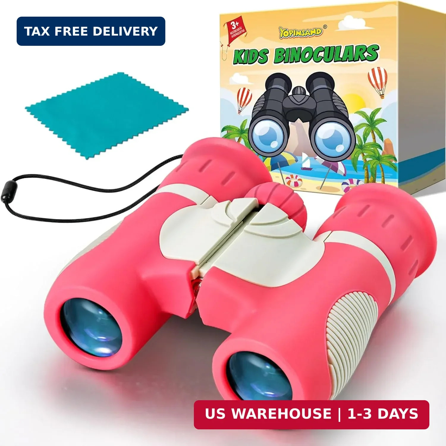 YOPINSAND Binoculars for Kids, Kids Binoculars for Ages 3-12 Boys PİNK