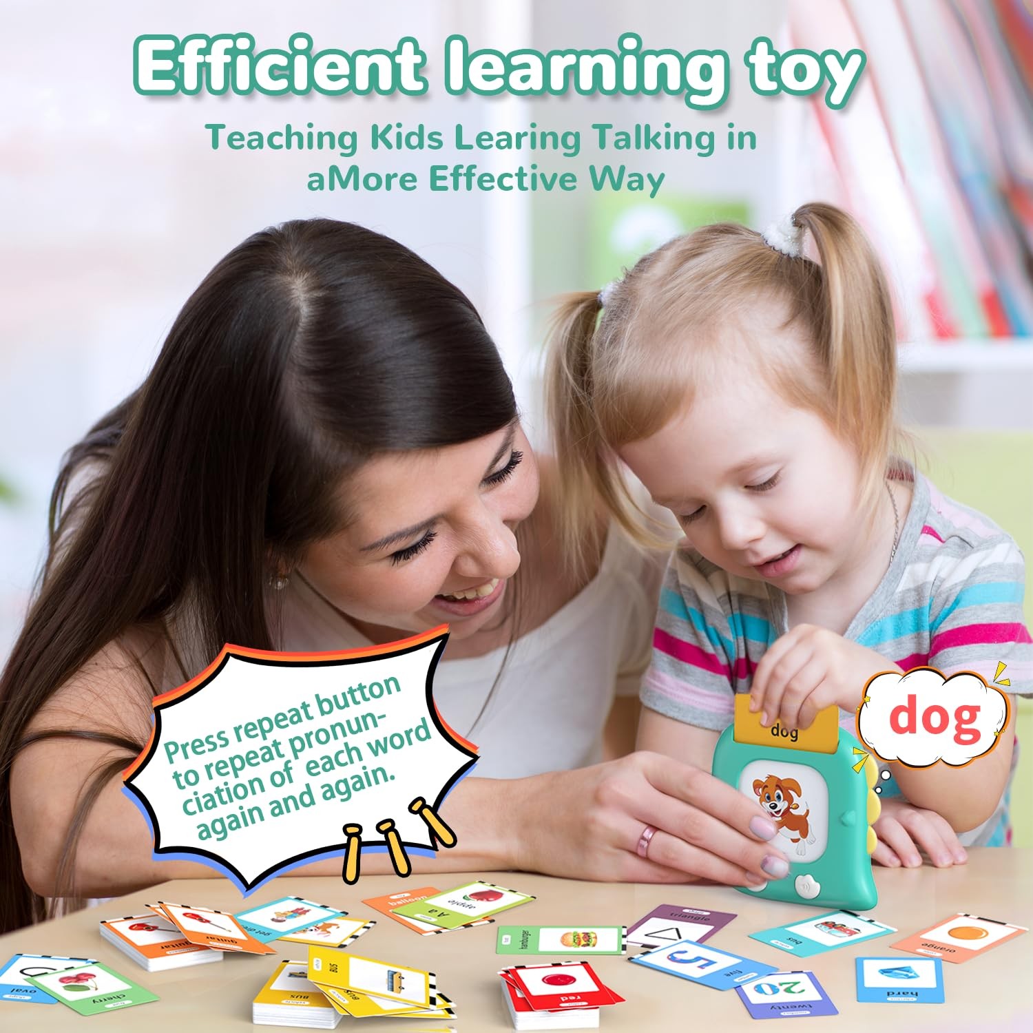 Kidzdo Talking Flashcards for Toddlers 1 2 3 4 5 6 Years Old, 520 English Sig…