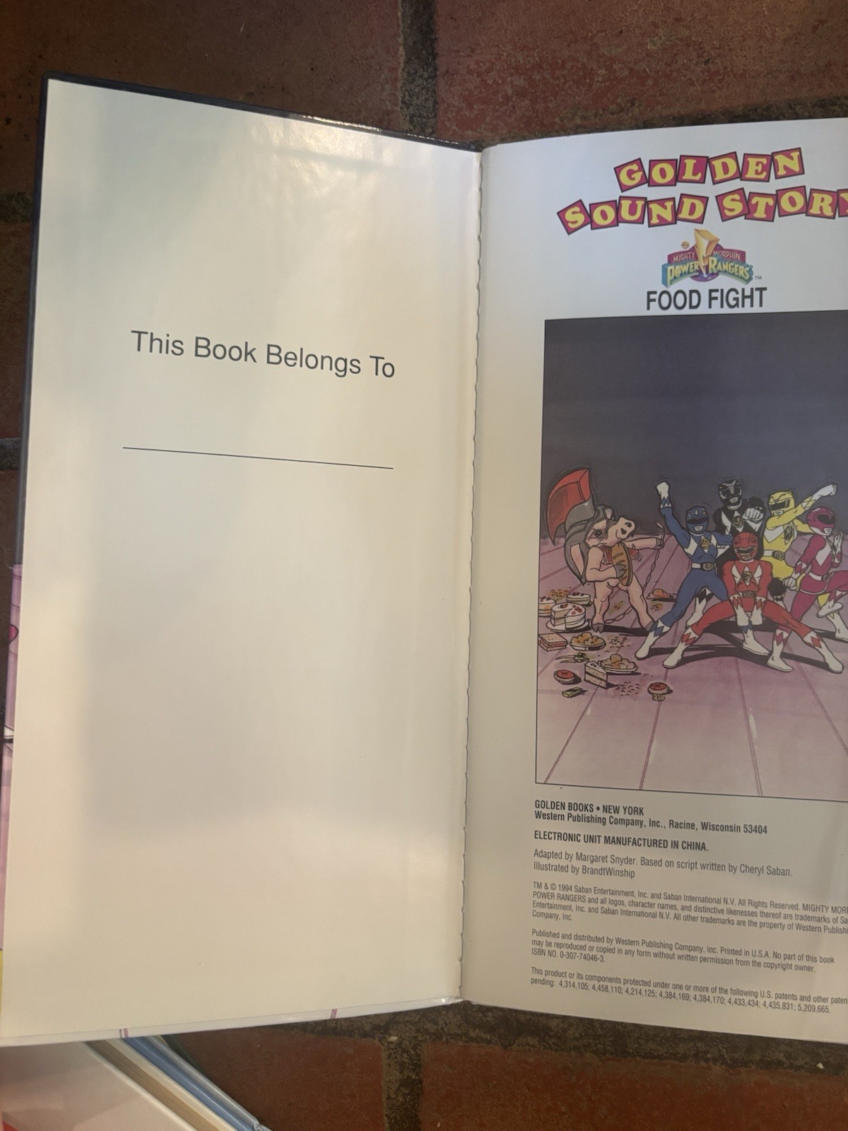 Golden Books Golden Sound Story Vintage Power Rangers Electronic Storybook