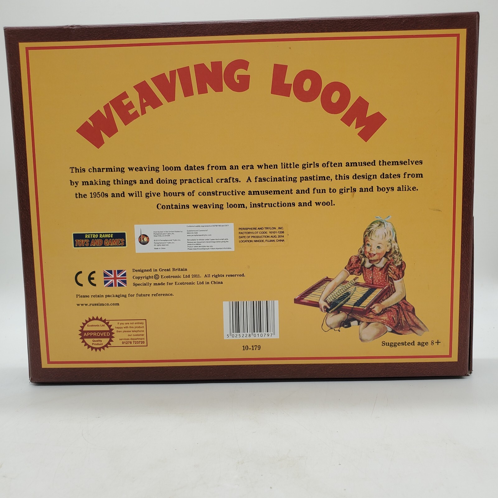 Retro Range Toys and Games Weaving Loom Designed In Great Britain