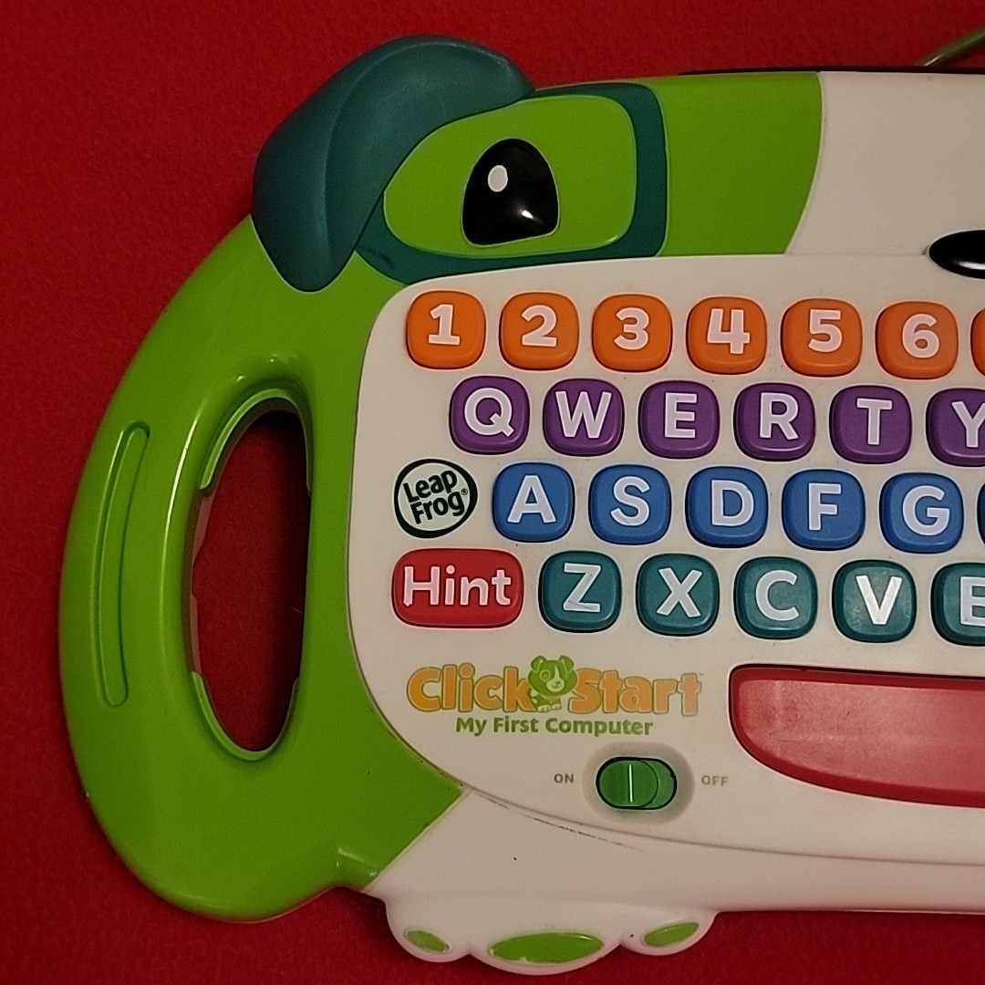 LEAPFROG CLICKSTART My First Computer w Controller Mouse Tested Working keyboard